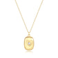 Isabella rectangular medallion necklace