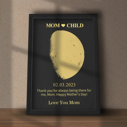 Personalised Frame: Moon Phase for a One-of-a-Kind Gift
