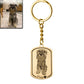 Porte-clés Silhouette de chien médaillon