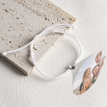 Personalized braided photo bracelet